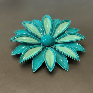 Daisy Brooch (blue/green)